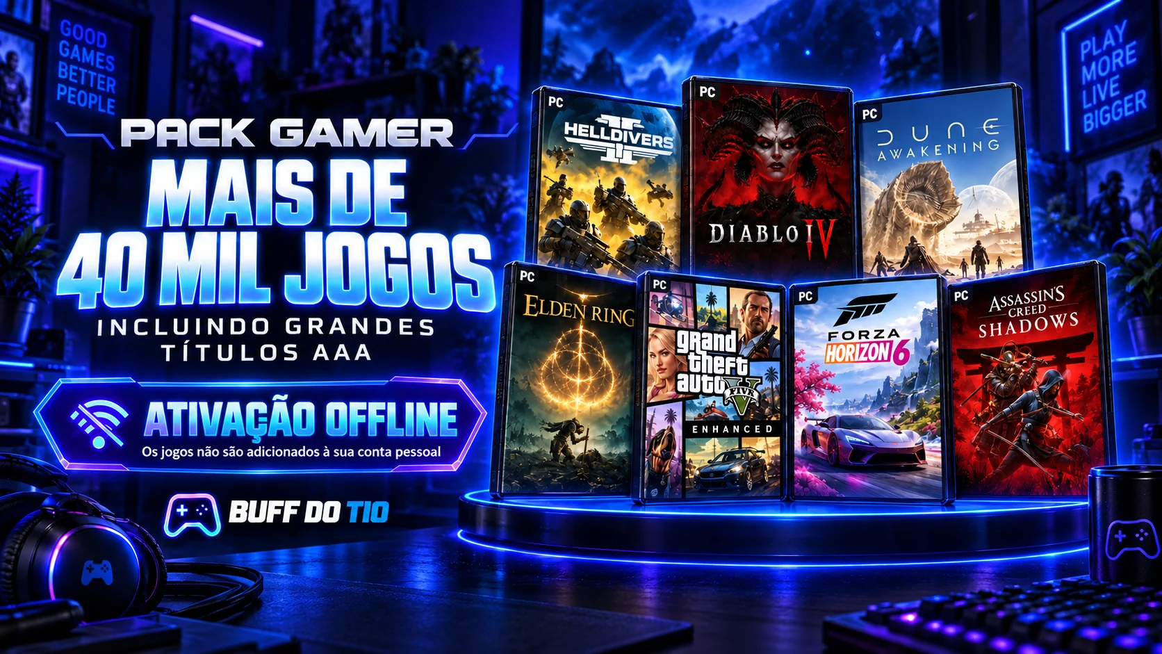 Plano Esmeralda Pack 40mil jogos